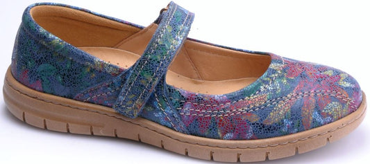 LO6239-186 denim kwiatki/ denim floral